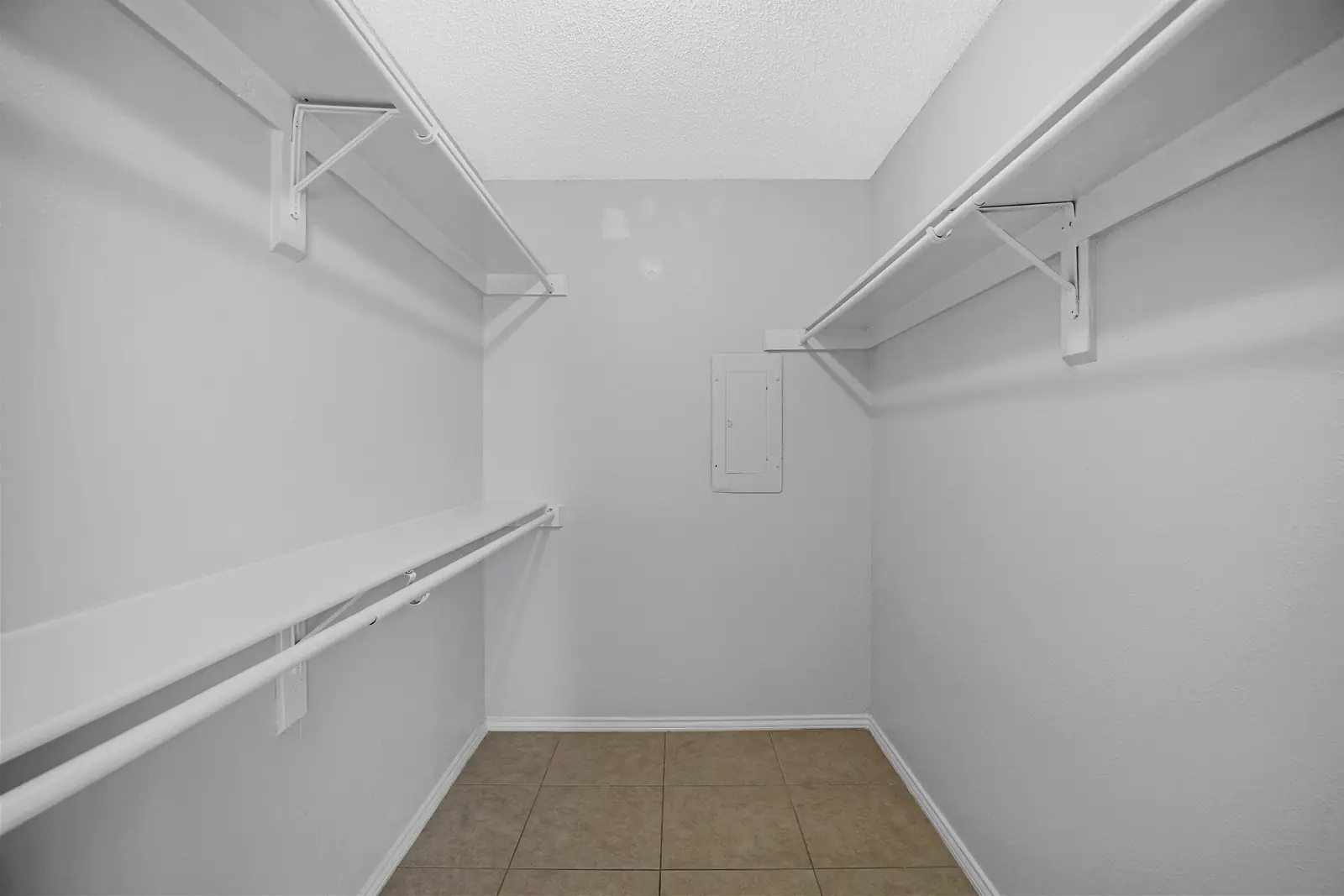 Walk-in closet with built-in shelving