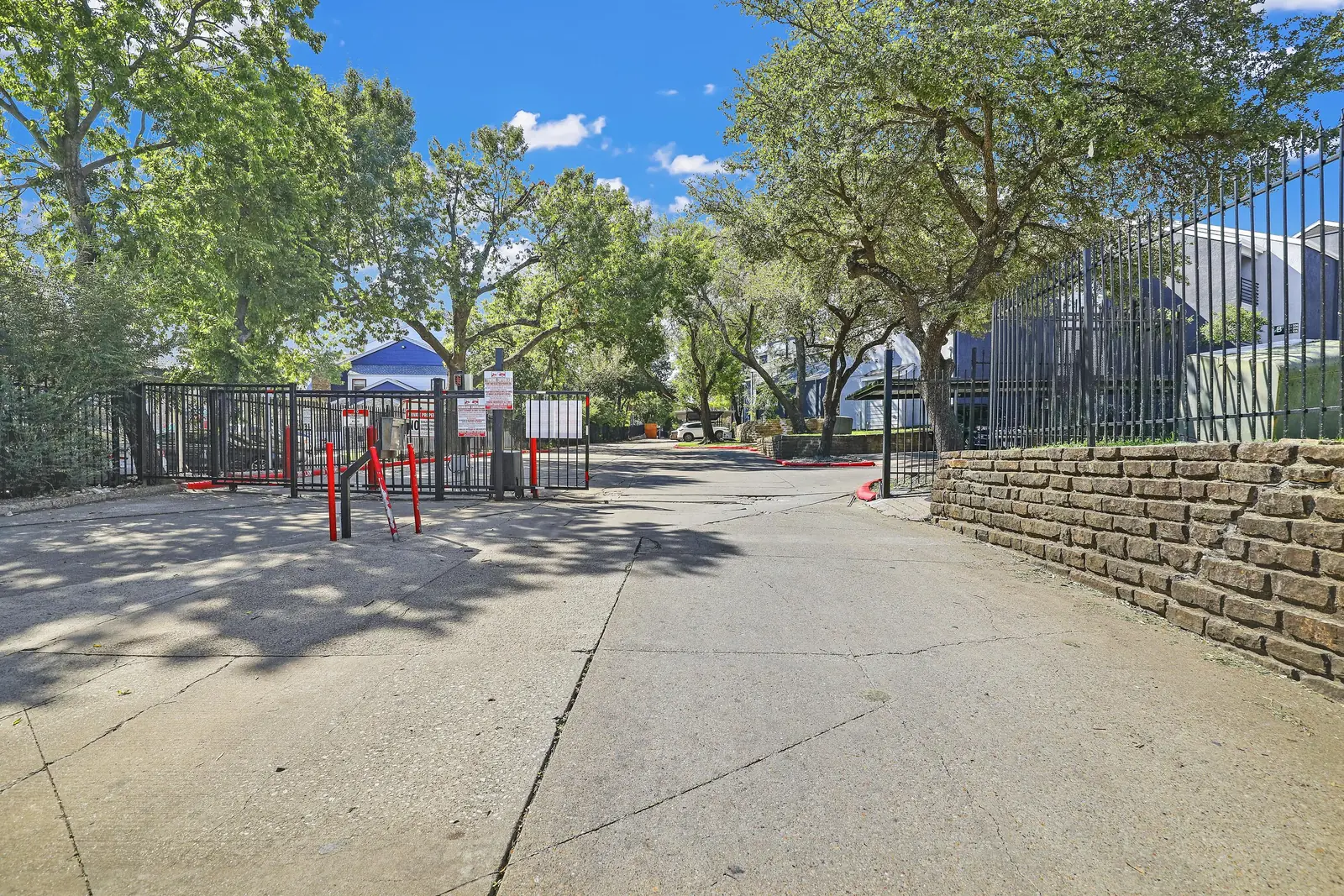 Gated community entry and playground area